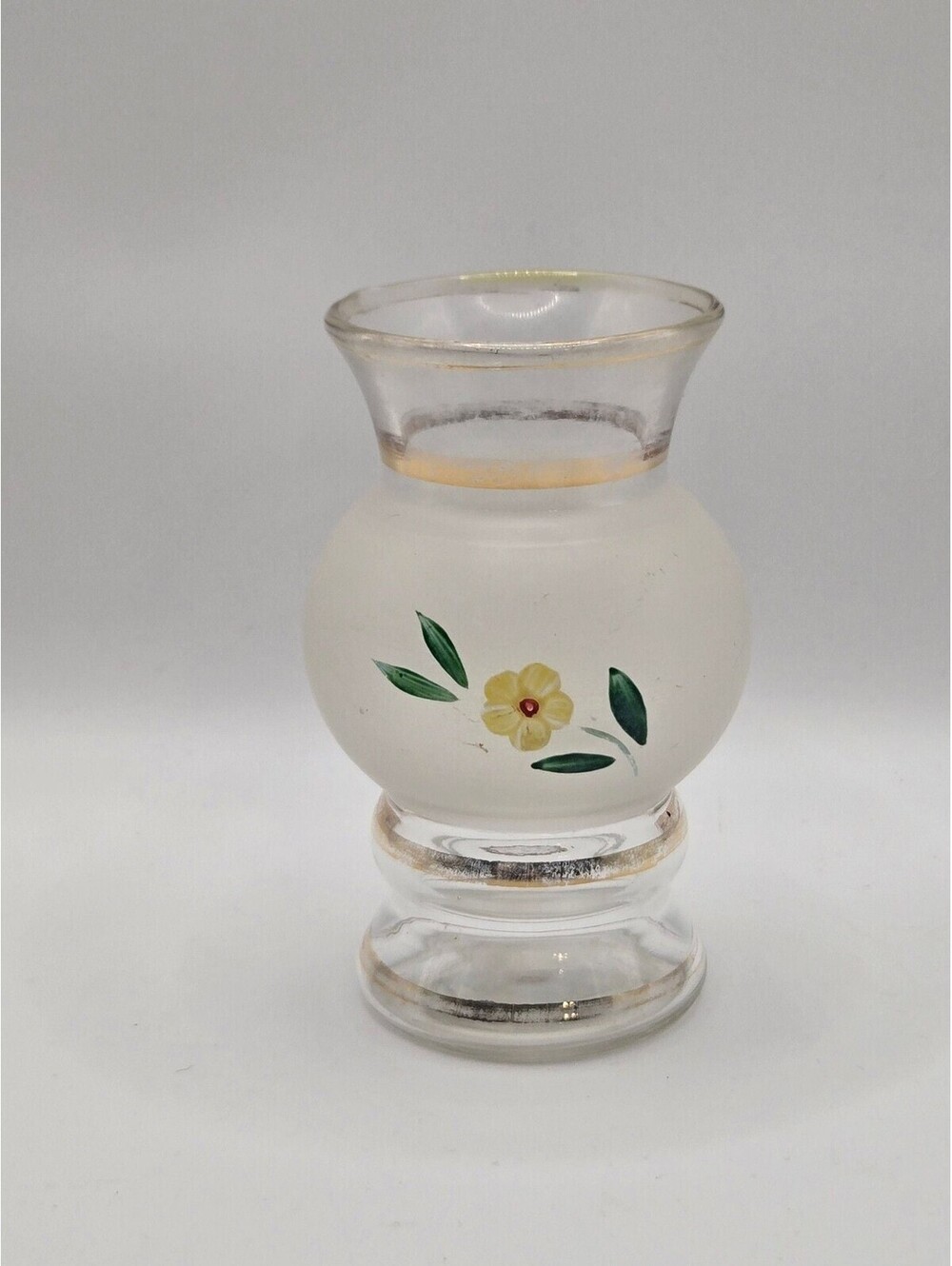 Vintage Bartlett Collins Frosted Glass Bud Vase